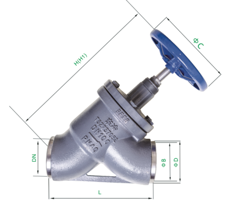 Y-type steel cut-off valve, cut-off valve series