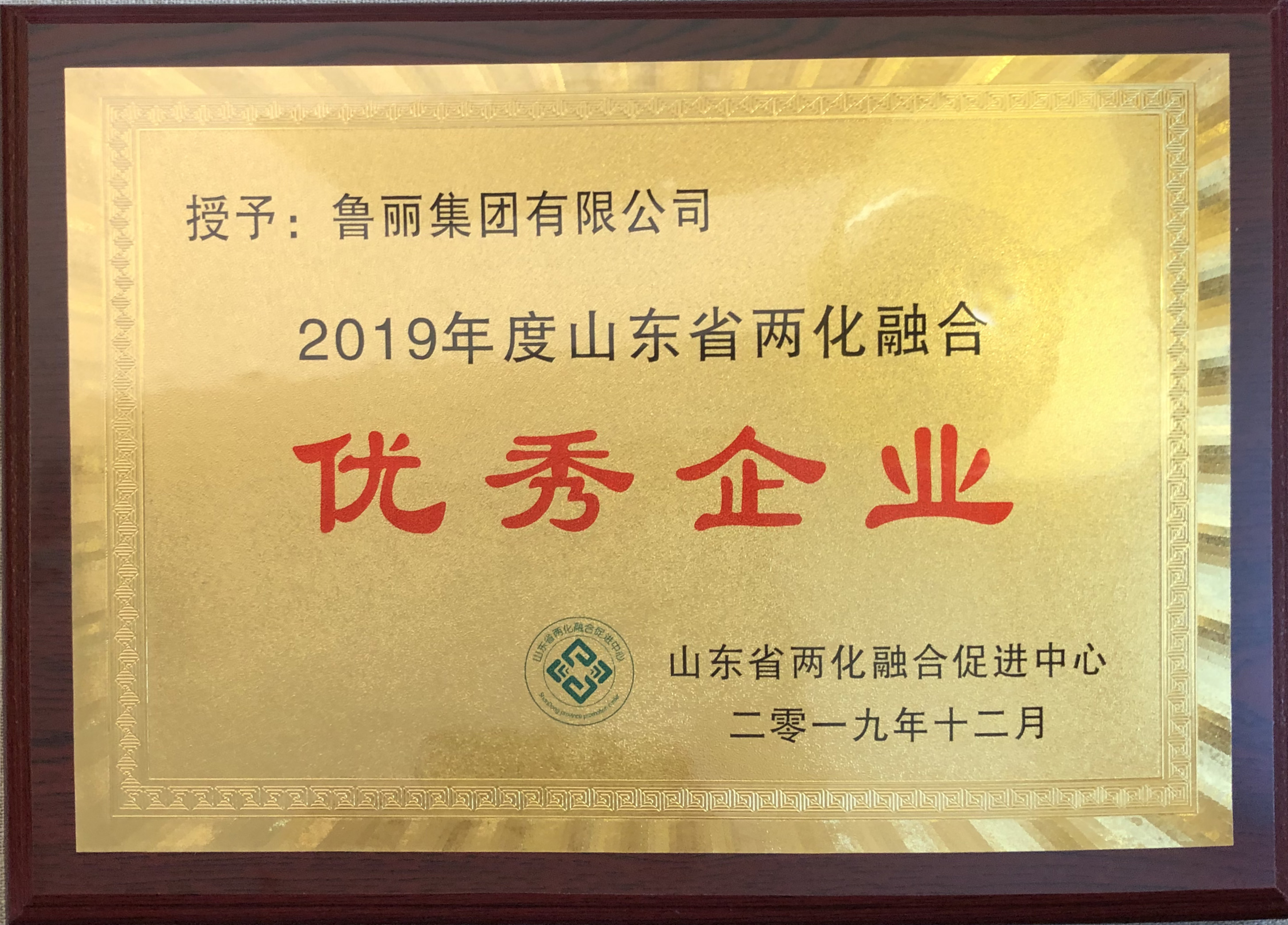 鲁丽集团被评为山东省2019年度两化融合优秀企业