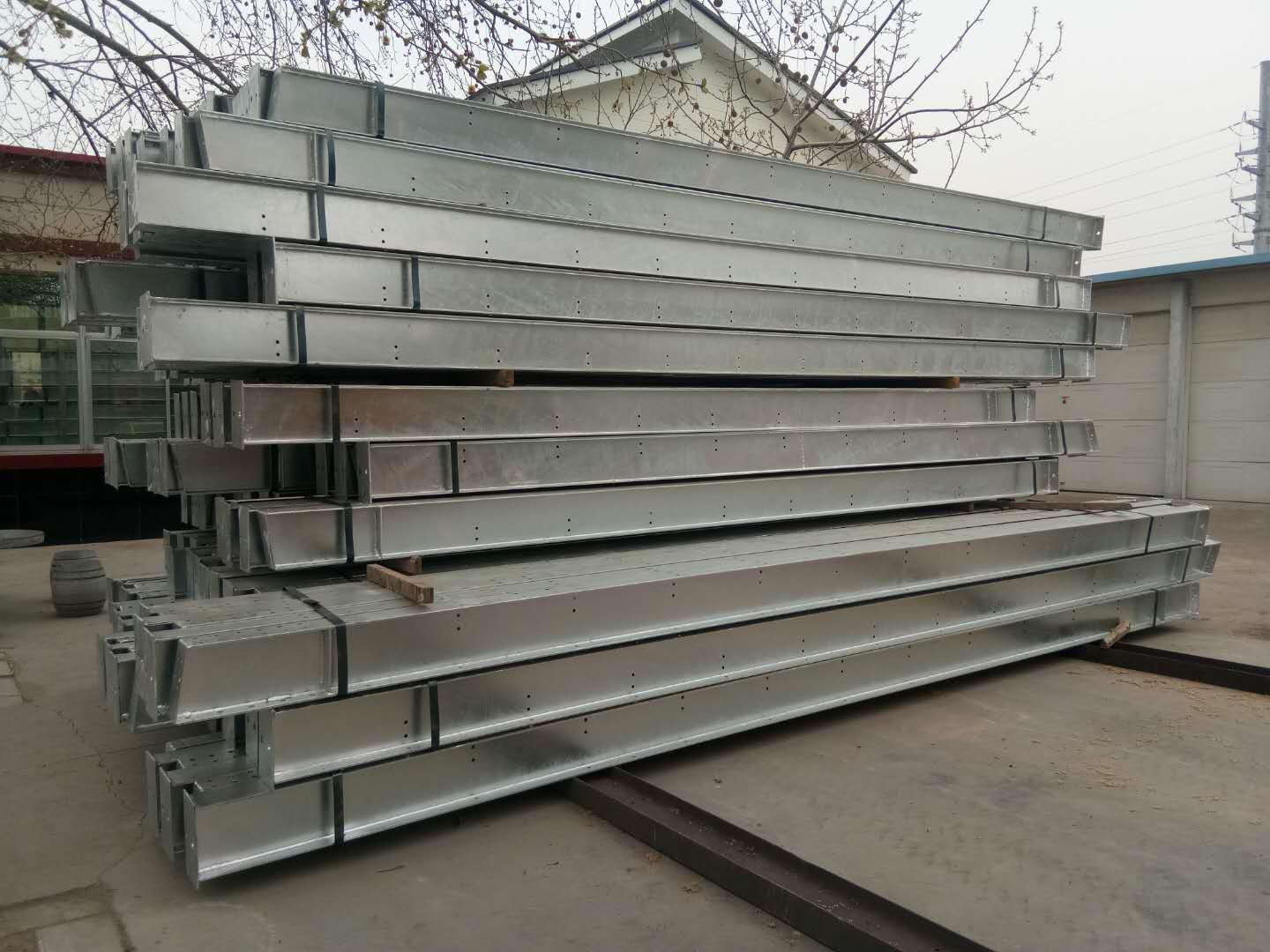 Galvanized steel beam